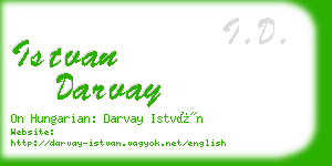istvan darvay business card